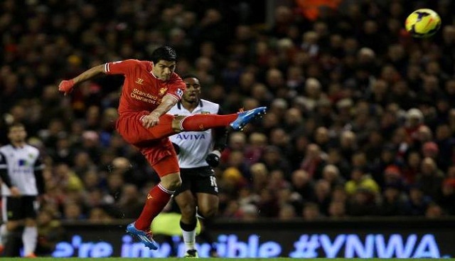 ซัวเรซ เหมาคนเดียว 4 ตุงพาหงส์แดงถล่ม นอริช ซิตี 5-1